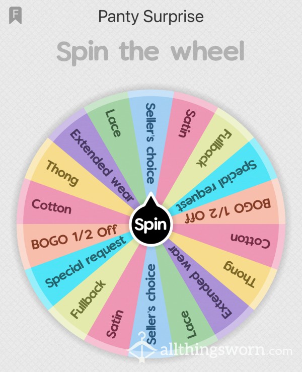 Panty Spin Wheel!
