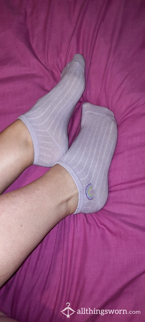 Pastel Purple Rainbow Socks 🌈