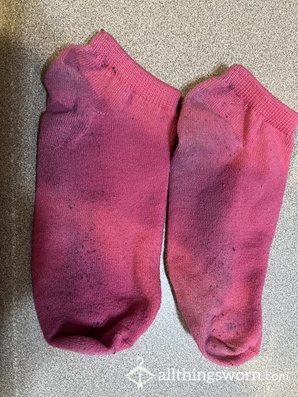 Pink Ankle Gym Socks