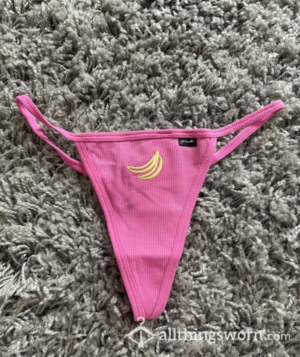 Pink Cotton Banana Logo Thong 🍌💖