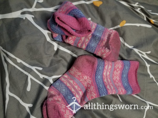 Pink Fleece Socks