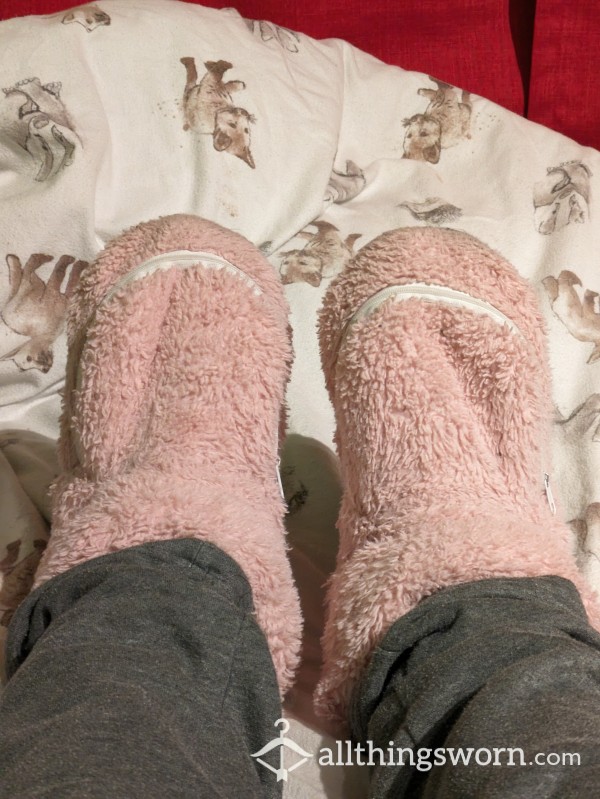Pink Fluffy Slippers