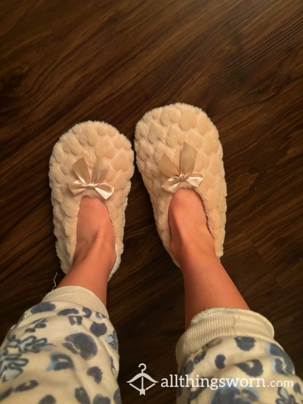 Pink Fuzzy Slippers