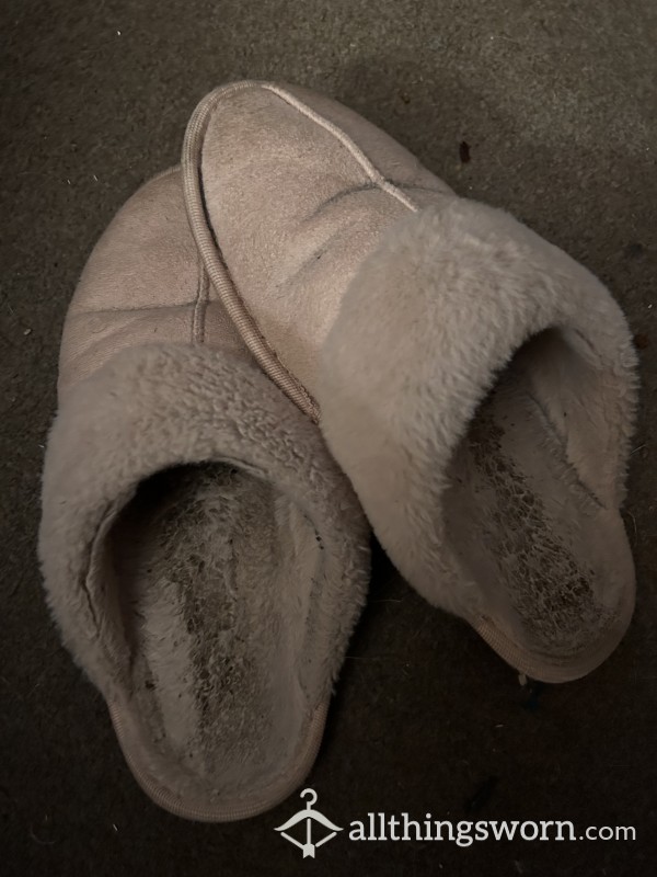 Pink Next Slippers, Dirty And Smelly