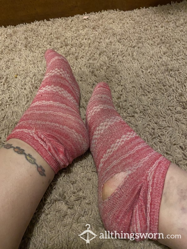 Pink Socks With Holes