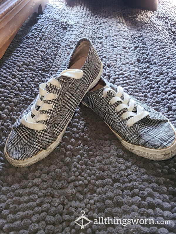 Plaid Shoes I Wore Barefoot For Days (US 8 W)