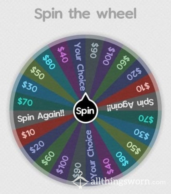 Pour Your Sugar On Me, I Can't Get Enough...Wheel Spin Game