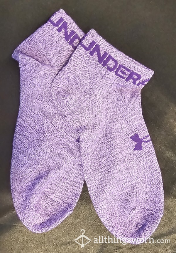 Powder-purple UnderArmour Ankle Socks