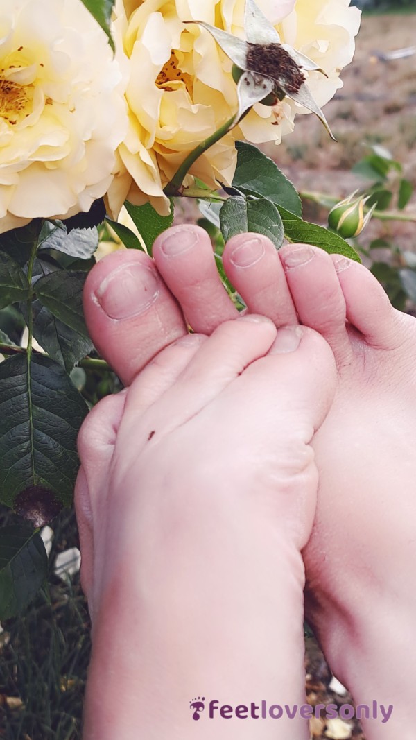 Pretty Toes With Pretty Flowers