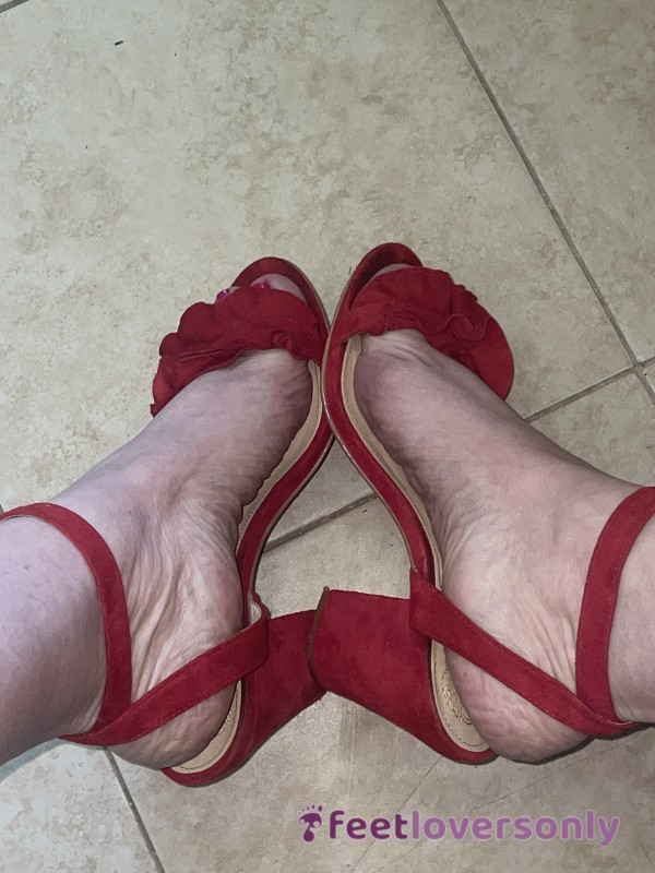 Pretty Worn In Smelly Stinky Red Heels