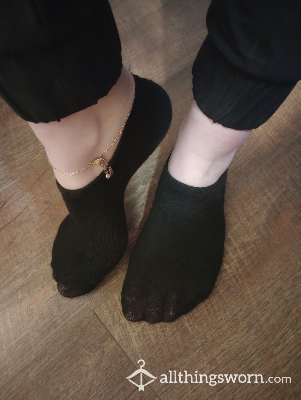 Pure Black Mini Ankle Socks