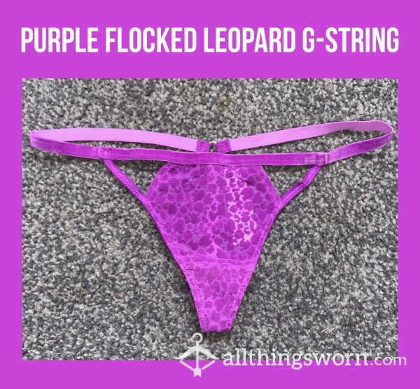 Purple Flocked Leopard G-string💜