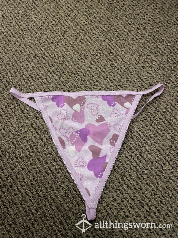 Purple Floral Thong