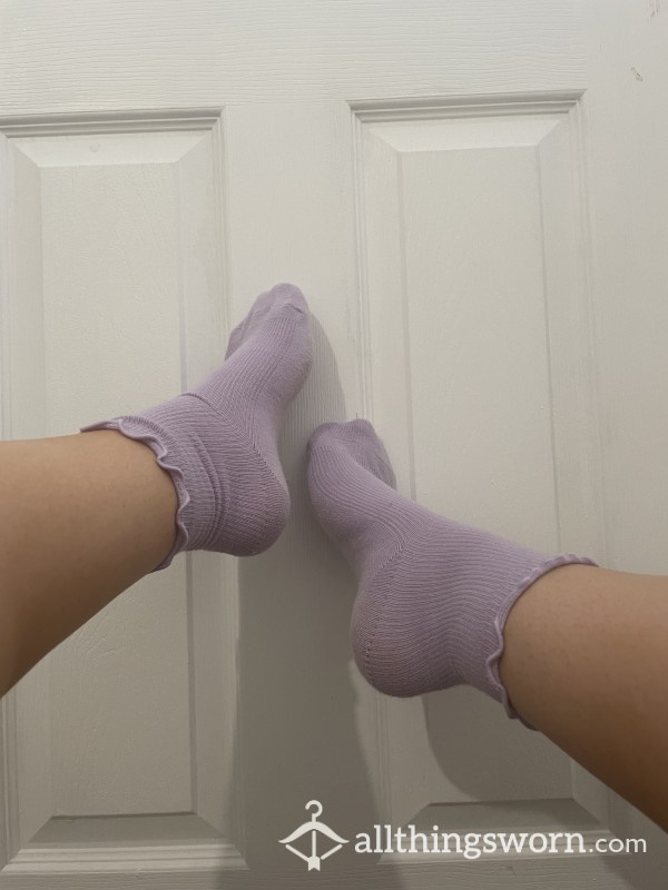 Purple Frilly Socks
