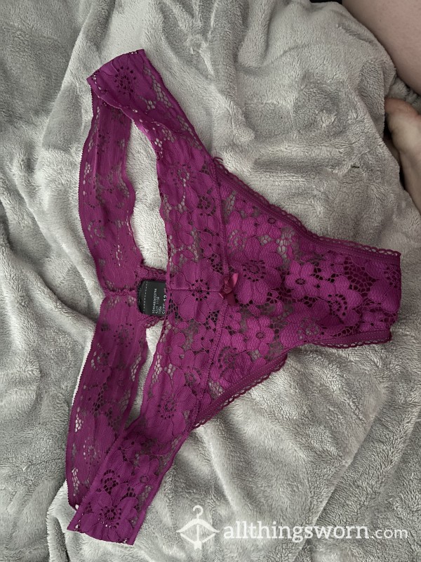 Purple Lace Thongs