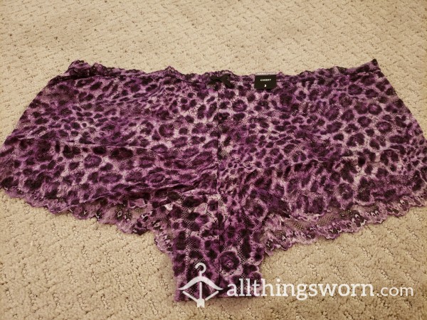 Purple Leopard Cheeky Panties