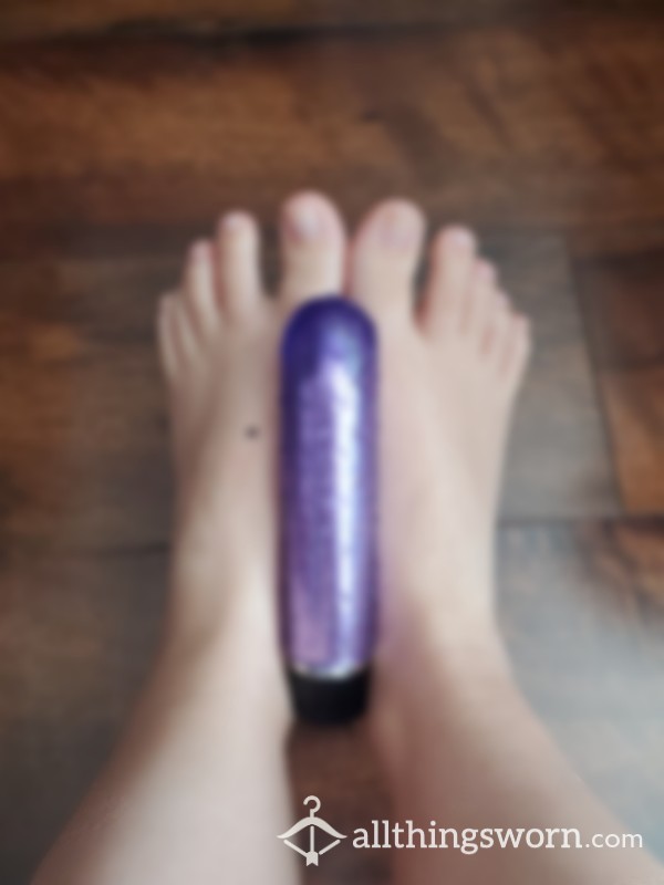 Purple Vibrator Foot Play 😋🦶🏼