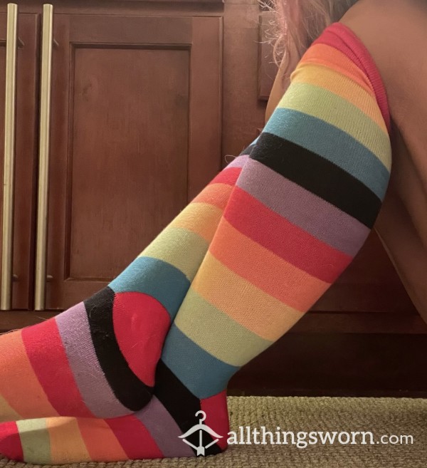 Rainbow Knee Highs
