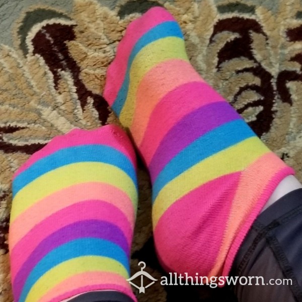 Rainbow Stripe Ankle Socks