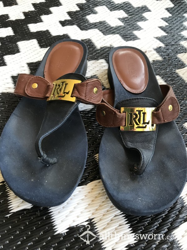 Ralph Lauren Well Worn Blue Sandals FREE SHIPPING 💙