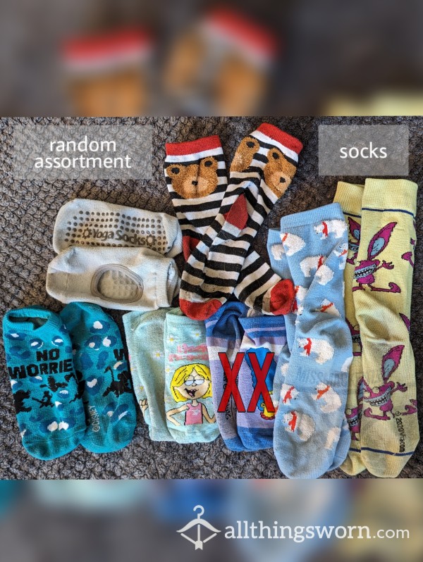 Random Assortment Of Socks Available