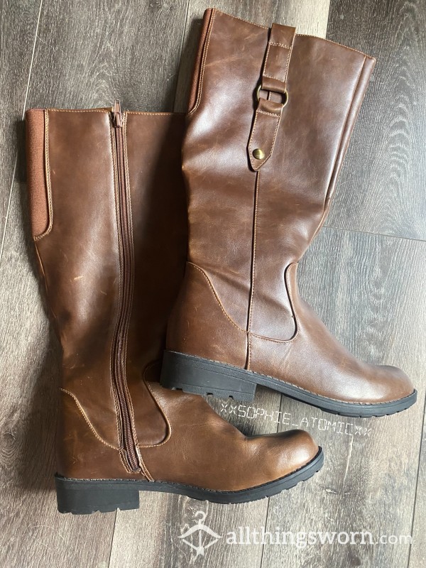 Raunchy Leather Riding Boots