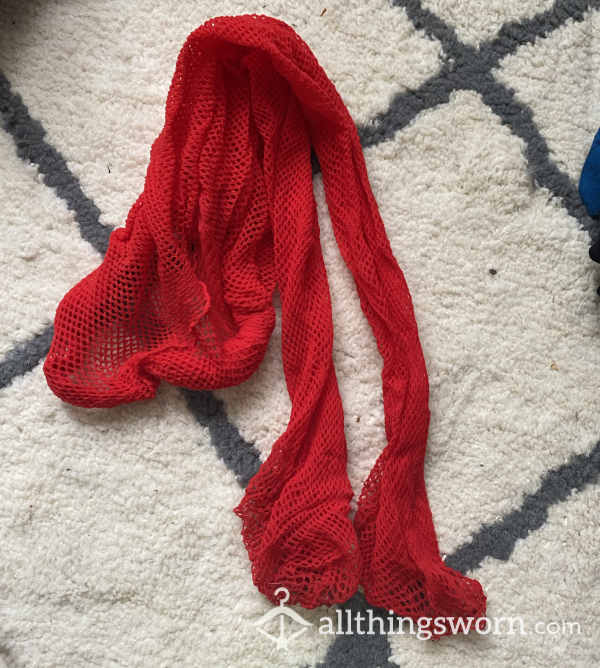 Red Fishnet Sockings