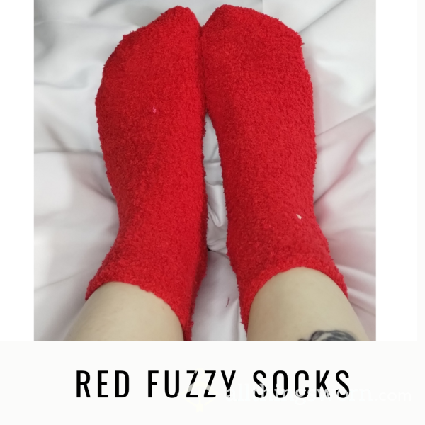 Red Fuzzy Socks