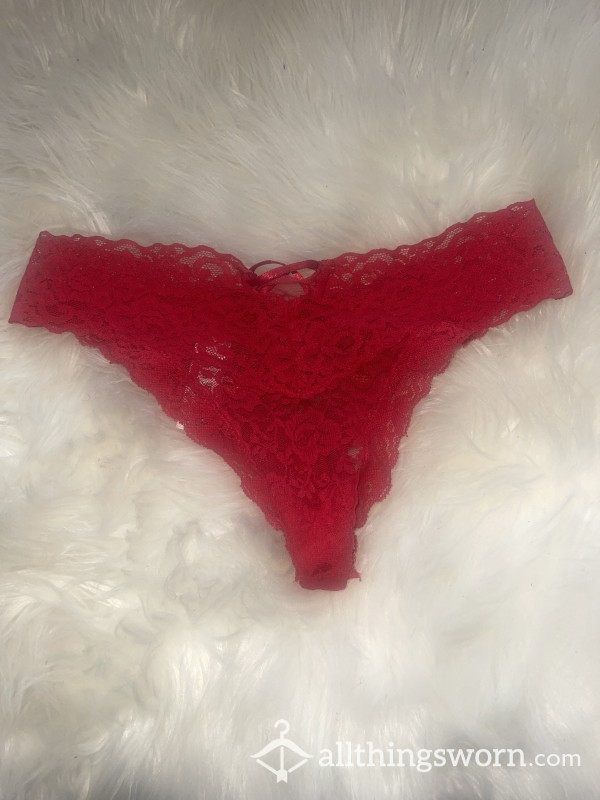 Red Hot Lace Thong