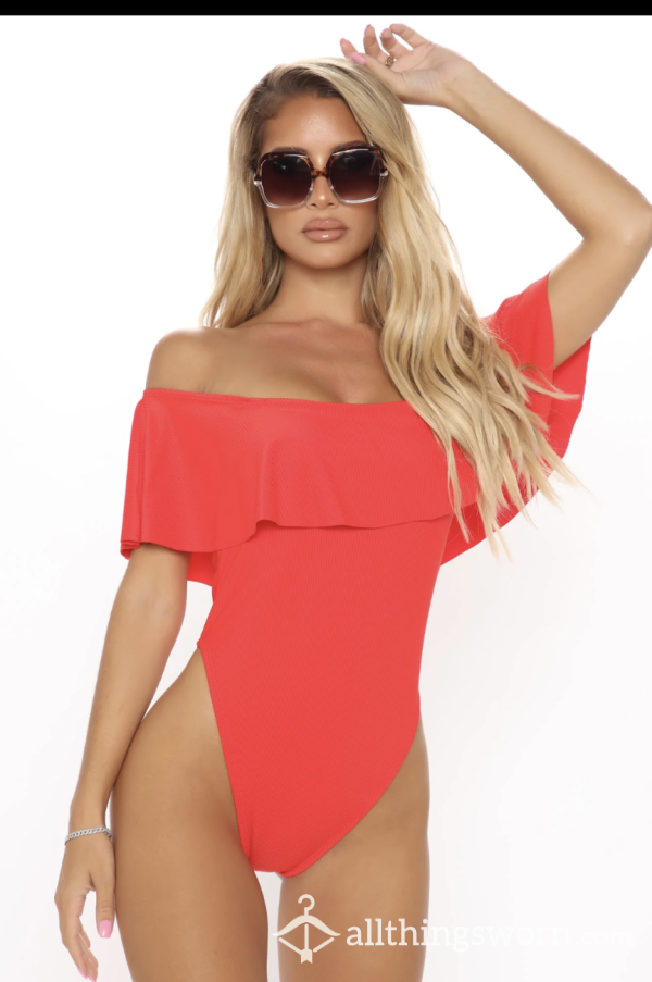 Red One Piece Swimsuit