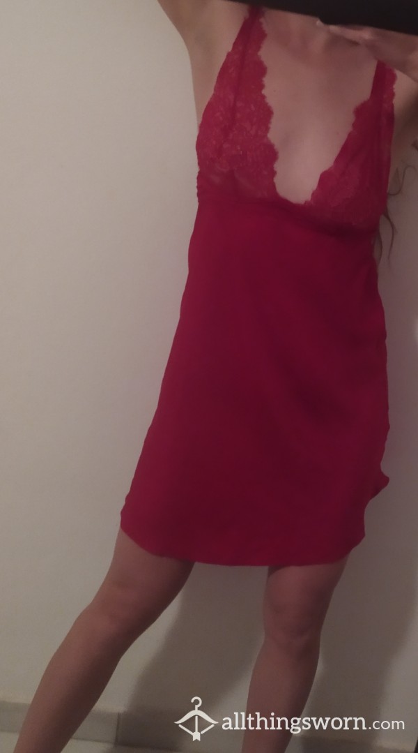 Red Silky Nightdress