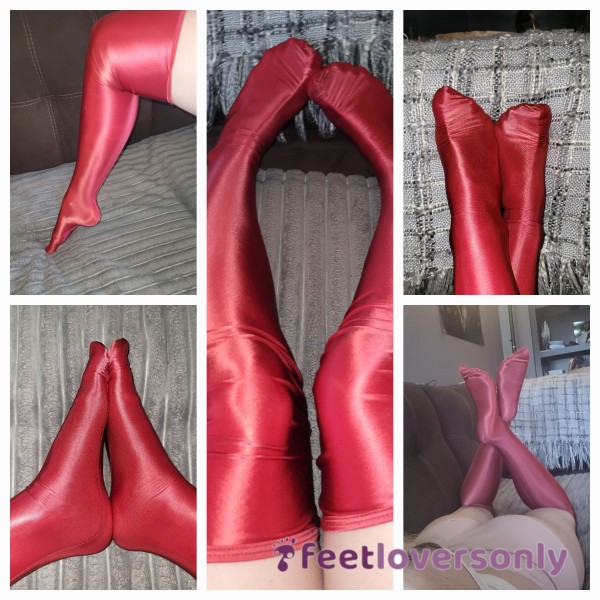 SOLD Red Thigh Highs