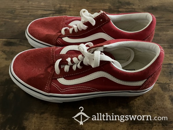 Red Vans Sneakers - Includes US Shipping & 1 Week Custom Wear