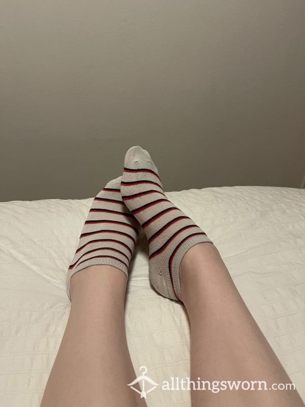 Red/blue Striped Ankle Socks