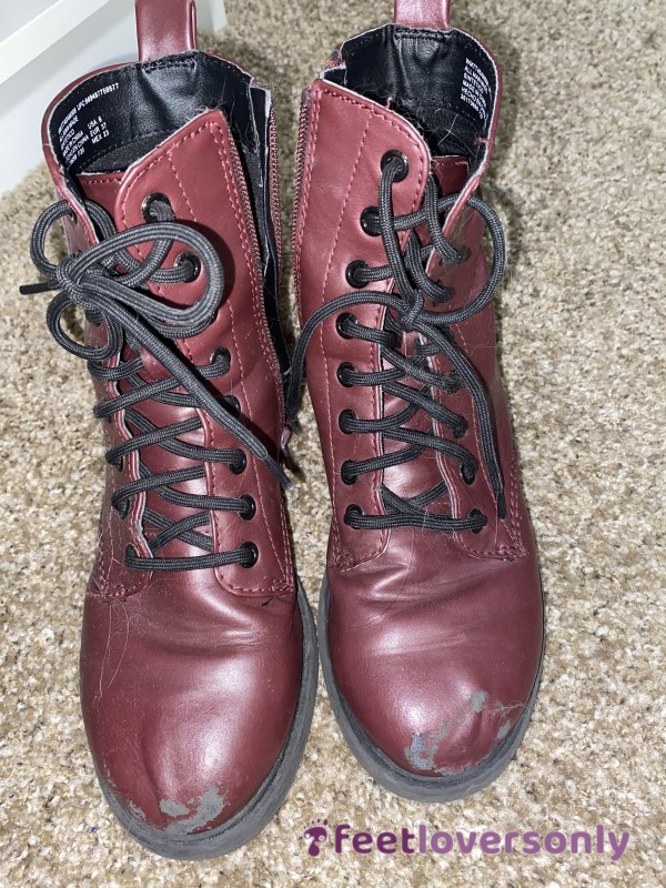 Red(ish) Boots. I've Owned These Since College :)