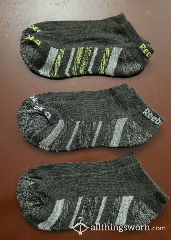 Reebok Grey & Black Socks
