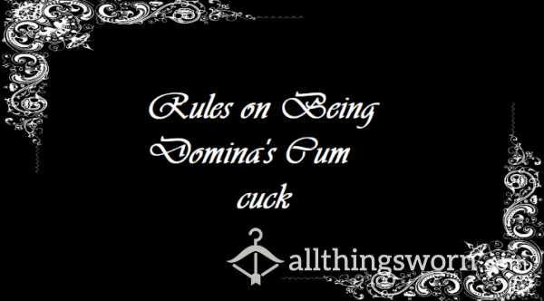 Rules On Being Domina's C*m Cuck photo