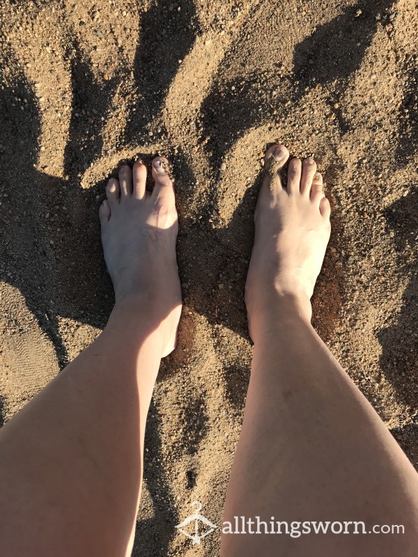 Sandy, Wet And Dirty Feet