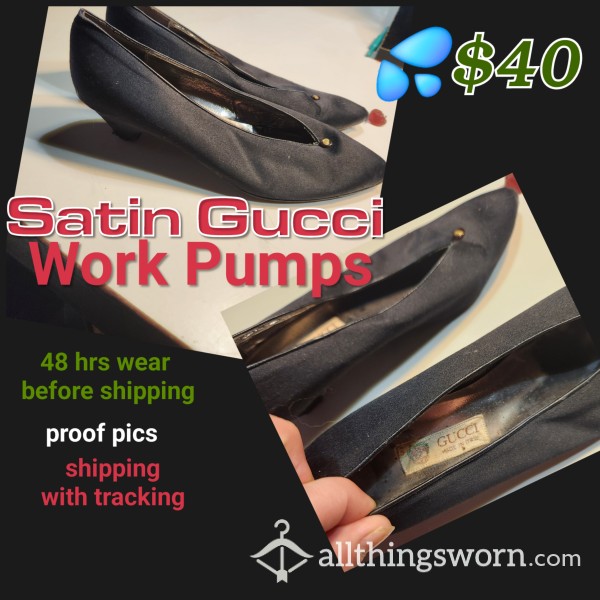 Satin GUCCI Pumps (Work Heels)