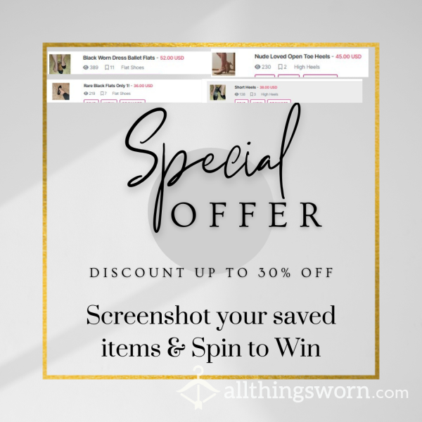 Saved Items Flash Discount (Spin 2 Win)