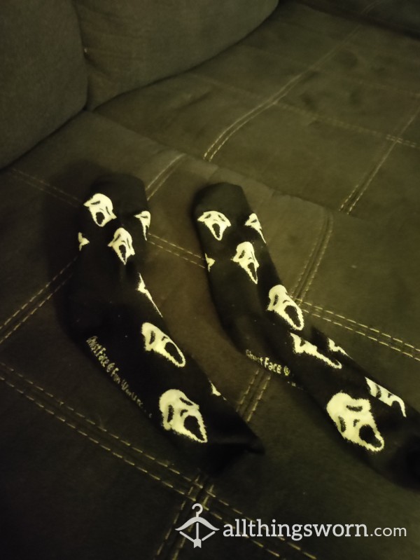 Scream Ghost Face Socks Used And Well Worn