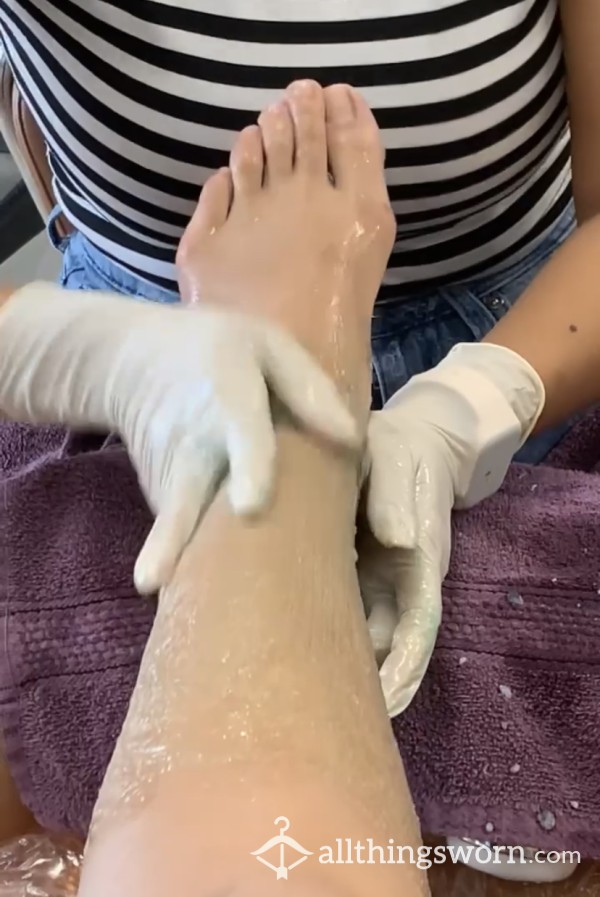 Scrubbing And Massaging Feet