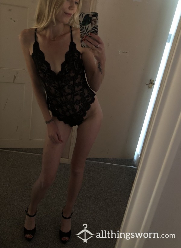 Sexy Black Mesh Lace Bodysuit 😏💜