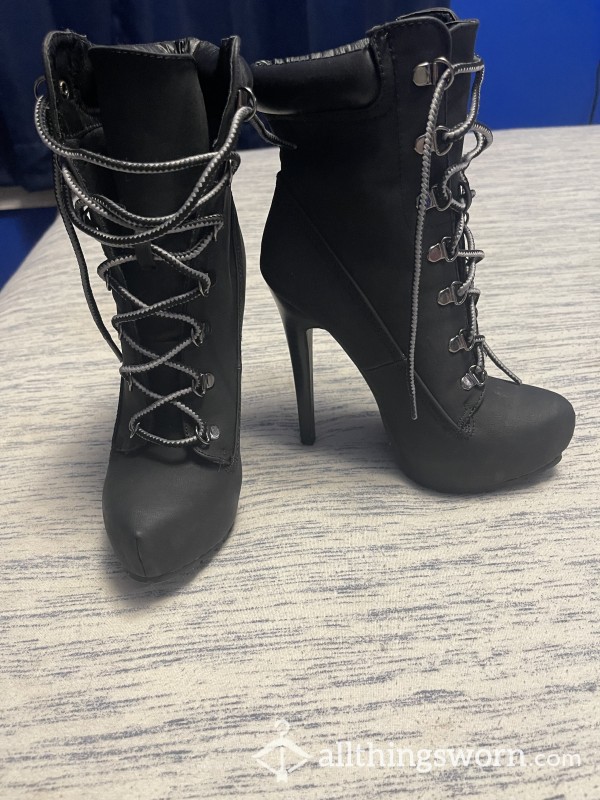 Sexy Black Stiletto Boots