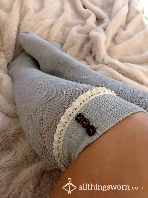 Sexy Gray MILF Knee Socks + 3 Pics!