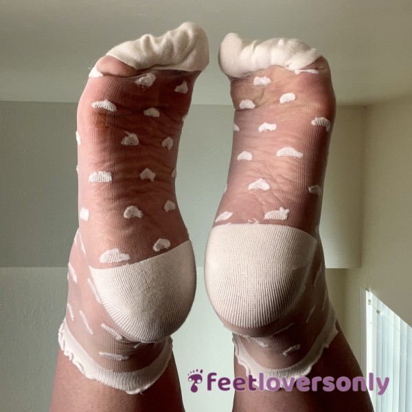 Sexy Nylon Ruffle See-Through Socks With 48hr Wear