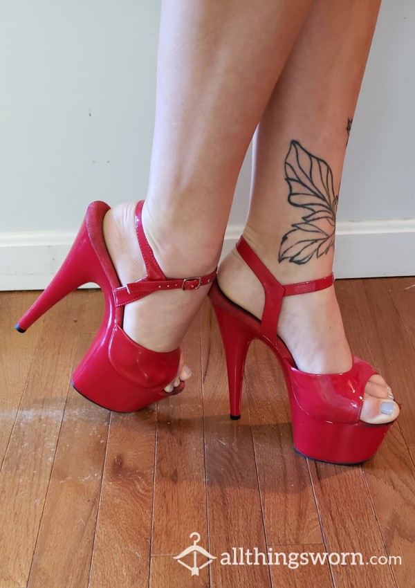 Sexy Red Stripper Heels