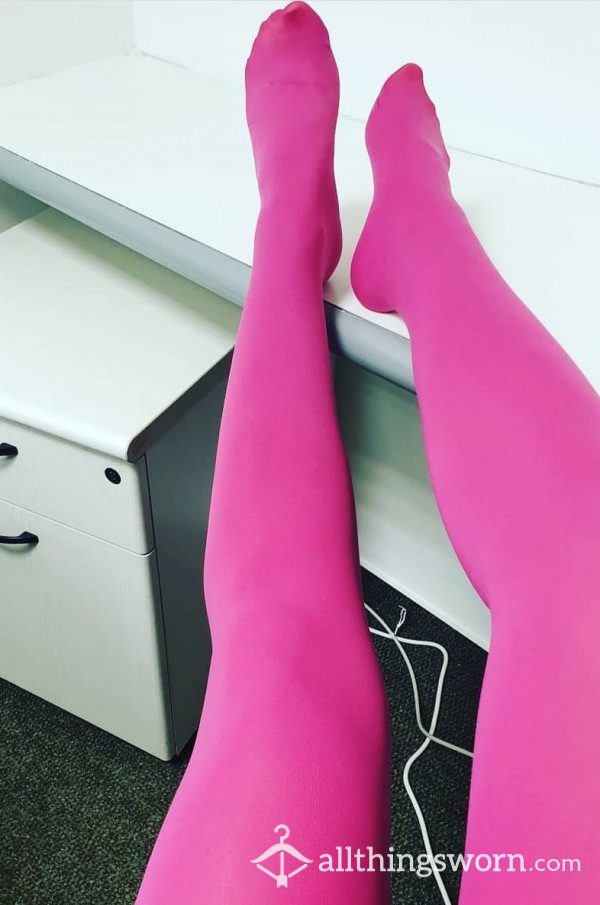 Sexy & Scented Perfect Pink Coloured Tights.. Smelly Feet And Crotch Area ❤💦💋