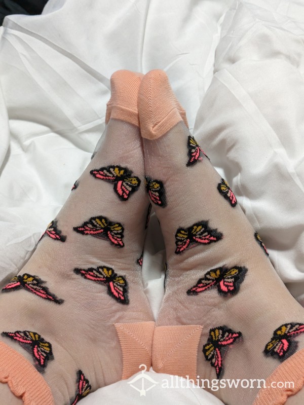 Sheer Butterfly Socks