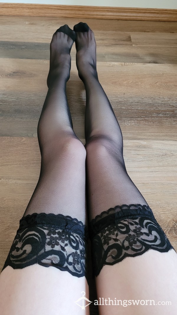 Sheer Lace-top Stockings